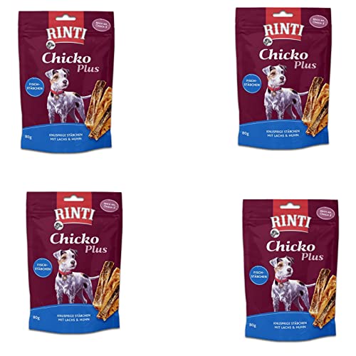 RINTI Chicko Fischstäbchen mit Lachs & Huhn - Bundle 4 x 80g von Rinti