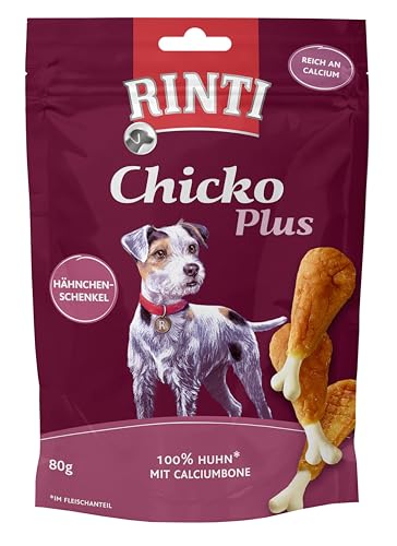 RINTI - Chicko Plus Hähnchenschenkel | Hähnchenschenkel aus frischem Hühnerbrustfilet für ausgewachsene Hunde. Calciumreicher Hundesnack ohne Zusatzstoffe im Frischebeutel | 12x80g RINTI - Chicko Plus Hähnchenschenkel | Hähnchenschenkel aus frischem Hühnerbrustfilet für ausgewachsene Hunde. Calciumreicher Hundesnack ohne Zusatzstoffe im Frischebeutel | 12x80g von Rinti