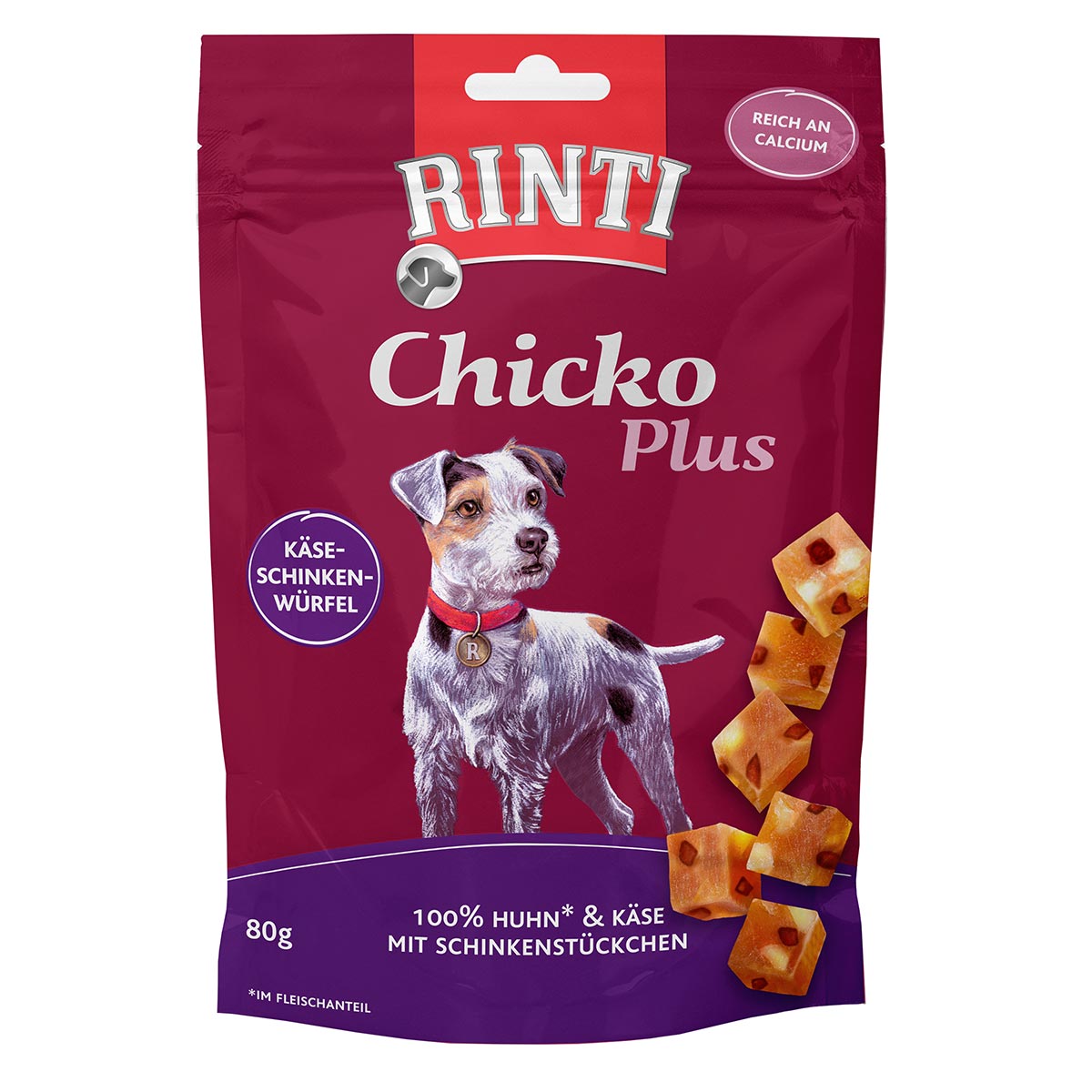 RINTI Chicko Plus Käse-Schinken-Würfel 6x80 g von Rinti