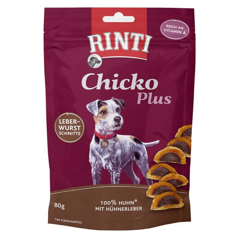 RINTI Chicko Plus Leberwurstschnitten 6x80g von Rinti