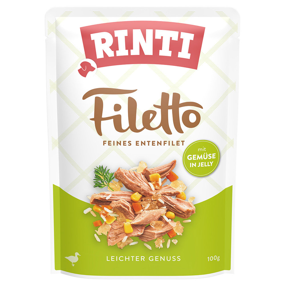 RINTI Filetto Pouch in Jelly 24 x 100 g - Ente mit Gemüse von Rinti