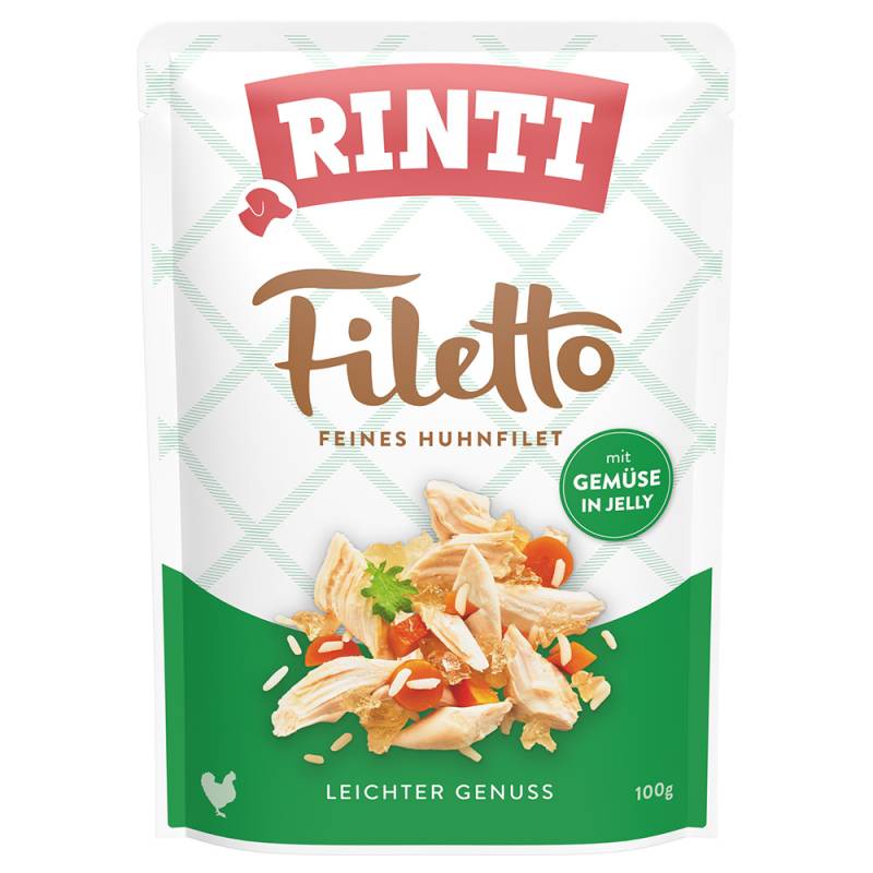 RINTI Filetto Pouch in Jelly 24 x 100 g - Huhn mit Gemüse von Rinti