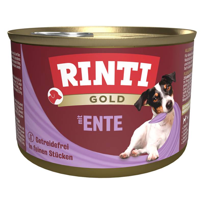 RINTI Gold 12 x 185 g - Entenstückchen von Rinti