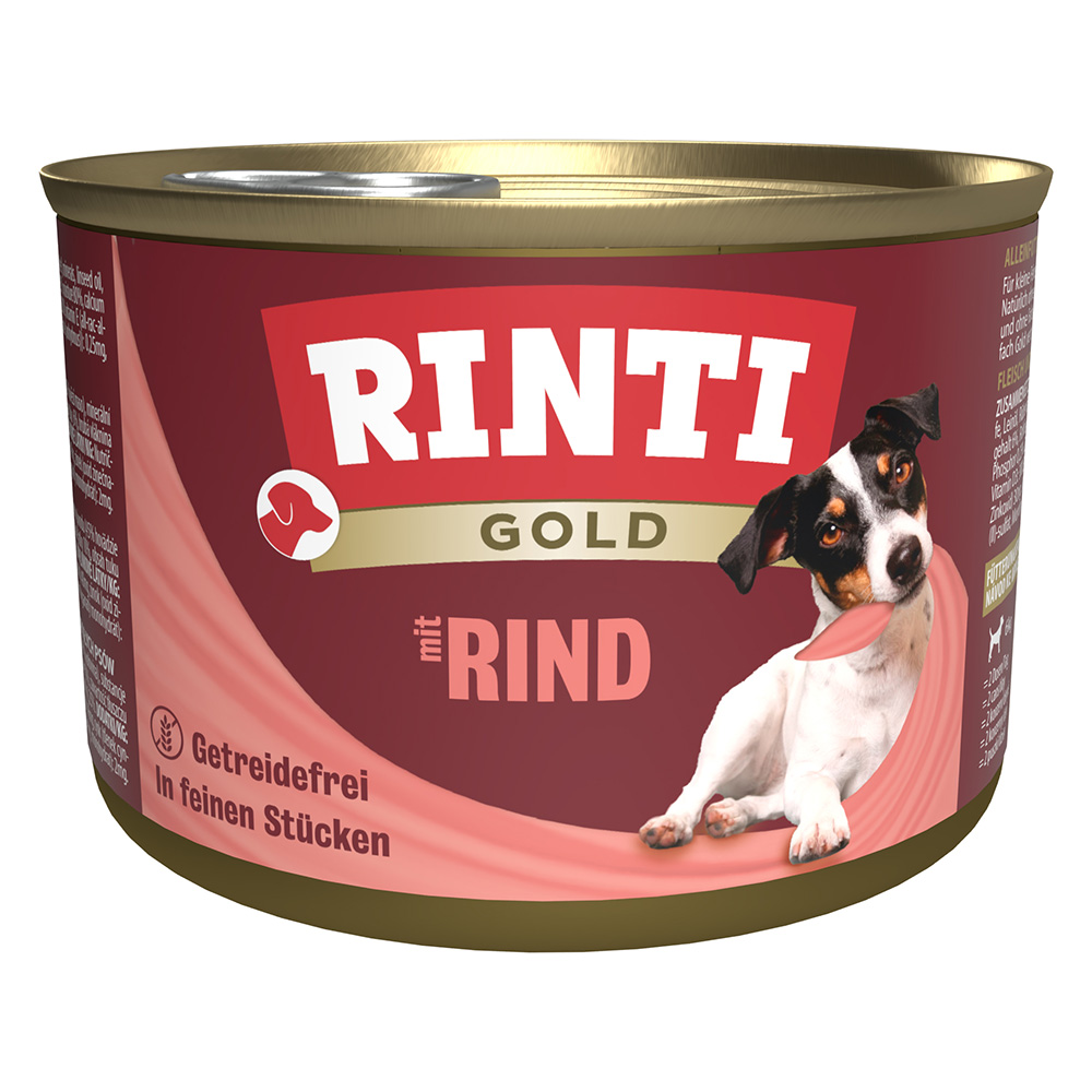 RINTI Gold 12 x 185 g - Rindstückchen von Rinti