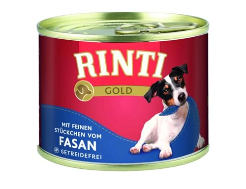 RINTI Gold Fasan | Hunde Nassfutter | 12x185g | Für kleine Hunde | ohne Getreide | ohne Kohlenhydrate von Rinti