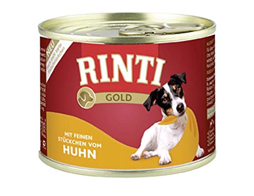 RINTI Gold Huhn | Hunde Nassfutter | 12x185g | Für kleine Hunde | ohne Getreide | ohne Kohlenhydrate von Rinti