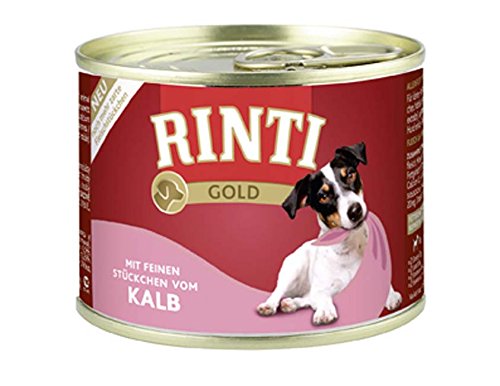 RINTI Gold Kalb | Hunde Nassfutter | 12x185g | Für kleine Hunde | ohne Getreide | ohne Kohlenhydrate von Rinti