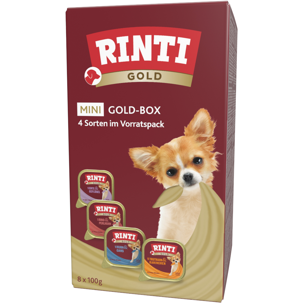 RINTI Gold Mini 6 x 100 g - Mixpaket: 4 Sorten (8 x 100 g) von Rinti