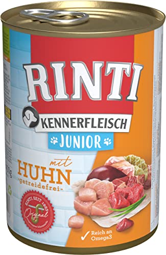 RINTI Kennerfleisch Junior Dose | Huhn 12 x 400 g von Rinti