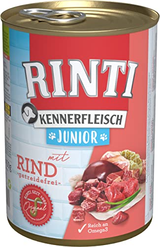 RINTI Kennerfleisch Junior Dose | Rind 12 x 400 g von Rinti