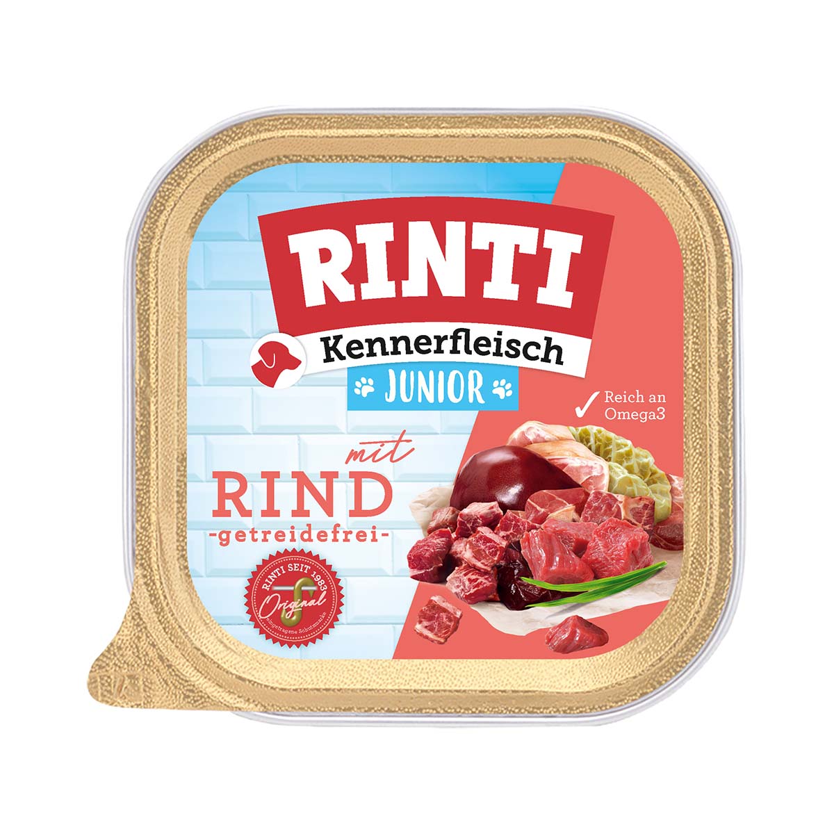 Rinti Kennerfleisch Junior mit Rind 18x300g von Rinti