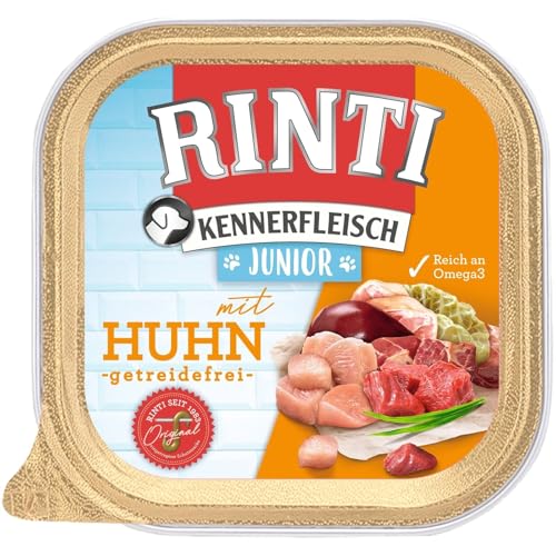 RINTI Kennerfleisch Schale | Junior mit Huhn | 9X 300g von Rinti