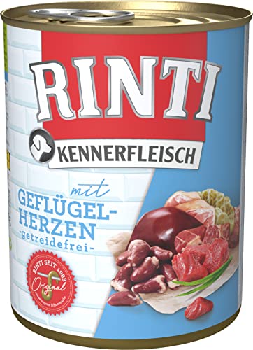 RINTI Kennerfleisch mit Geflügelherzen 12 x 800 g RINTI Kennerfleisch mit Geflügelherzen 12 x 800 g von Rinti