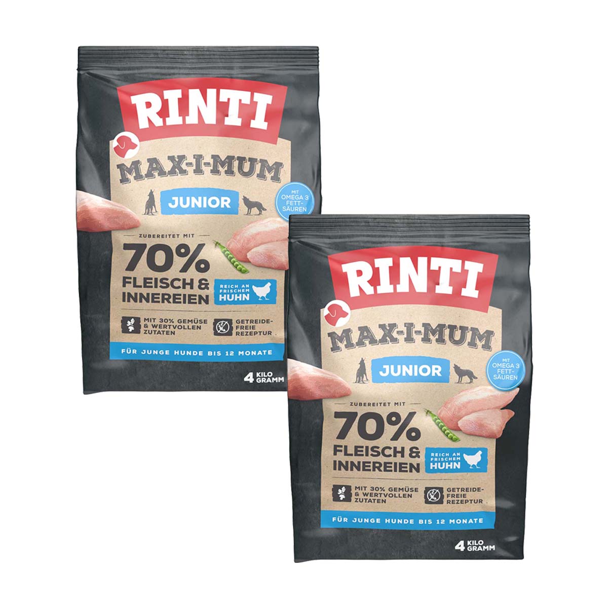 Rinti Max-i-Mum Junior Huhn 2x4kg von Rinti