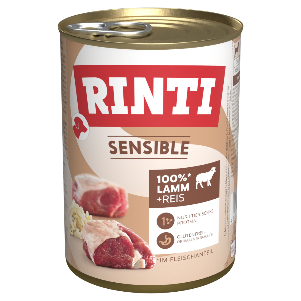 RINTI Sensible 6 x 400 g - Lamm & Reis RINTI Sensible 6 x 400 g - Lamm & Reis von Rinti