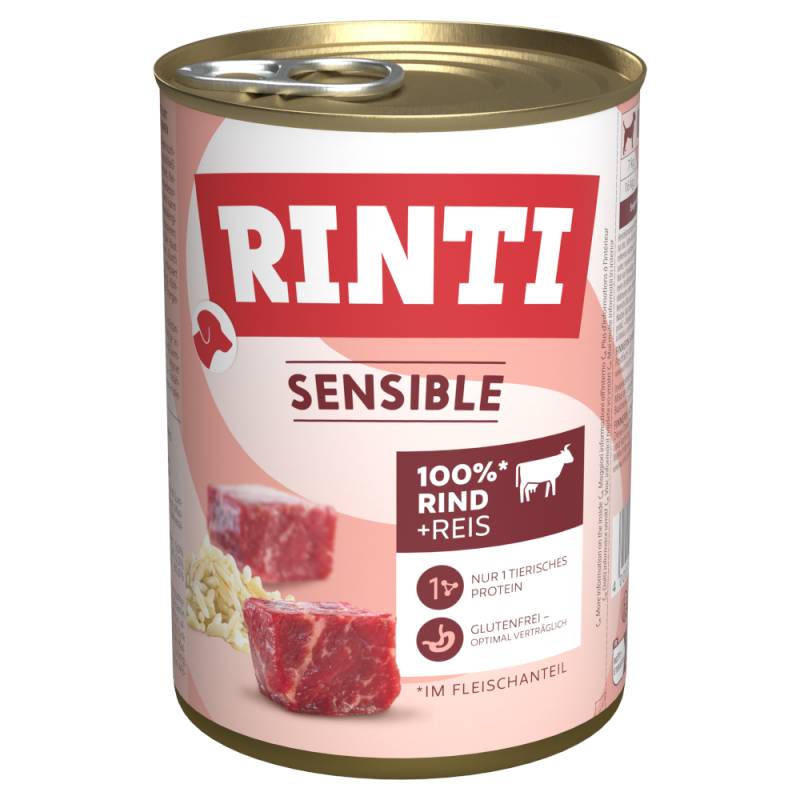 RINTI Sensible 6 x 400 g - Rind & Reis von Rinti