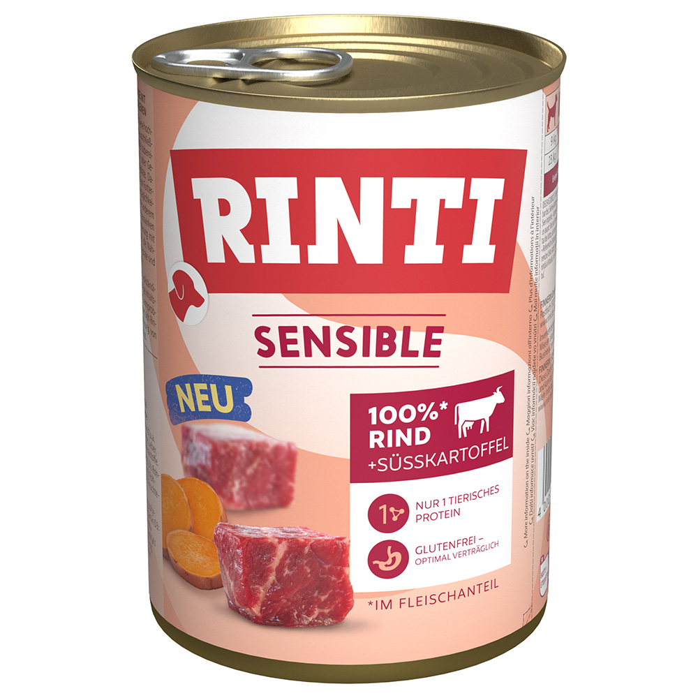 RINTI Sensible 6 x 400 g - Rind & Süßkartoffel von Rinti