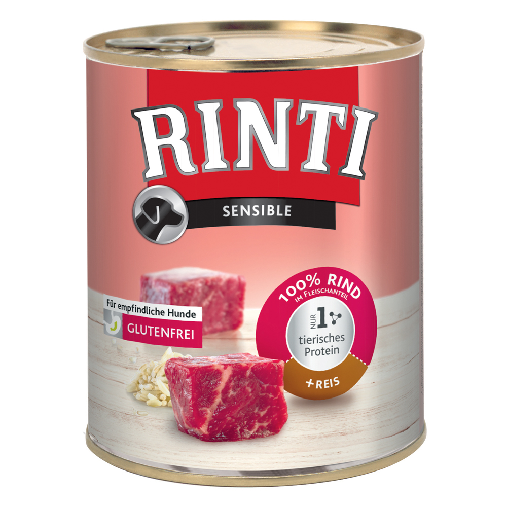 RINTI Sensible 6 x 800 g - Rind & Reis von Rinti