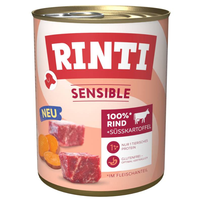 RINTI Sensible 6 x 800 g - Rind & Süsskartoffel von Rinti