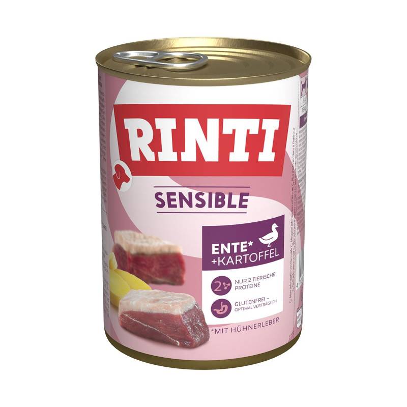 Rinti Sensible Ente & Huhn & Kartoffel 24x400g von Rinti