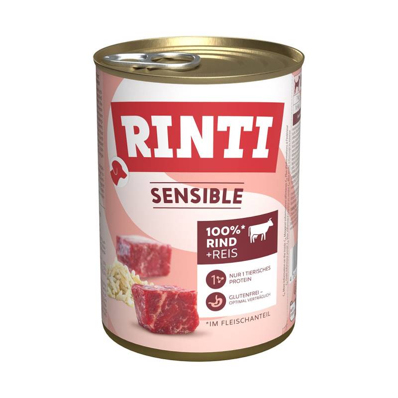 Rinti Sensible Rind & Reis 24x400g von Rinti