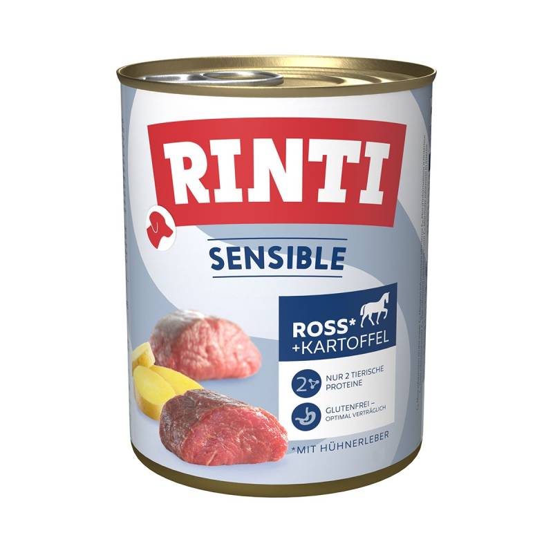 Rinti Sensible Ross & Hühnerleber & Kartoffel 12x800g von Rinti