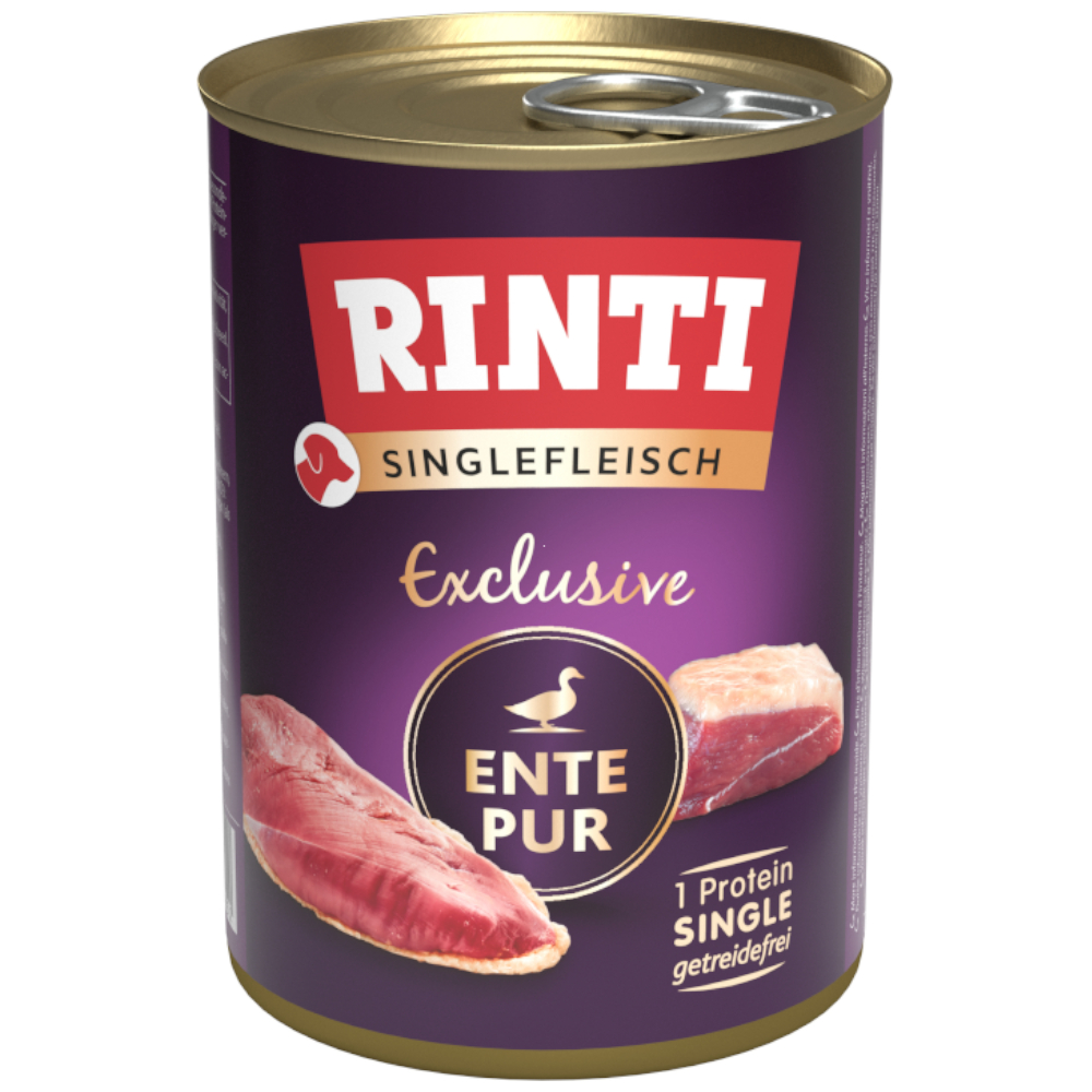 RINTI Singlefleisch 24 x 400 g - Exclusive Ente pur von Rinti