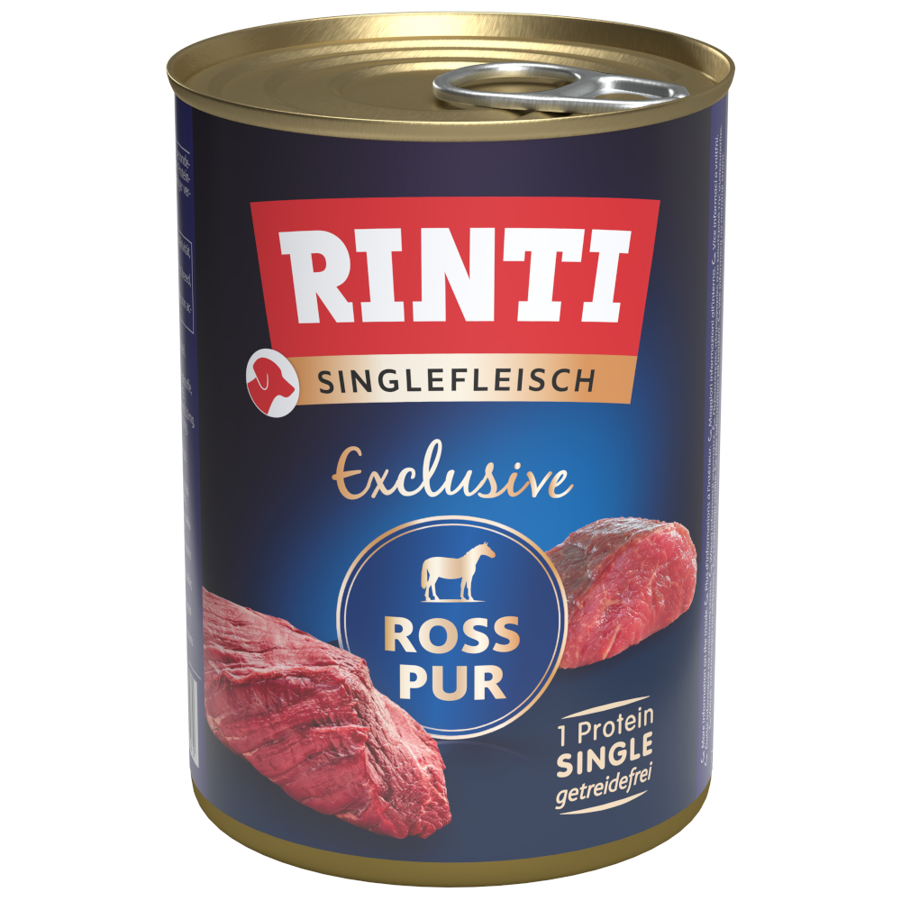 RINTI Singlefleisch 24 x 400 g - Exclusive Ross pur RINTI Singlefleisch 24 x 400 g - Exclusive Ross pur von Rinti