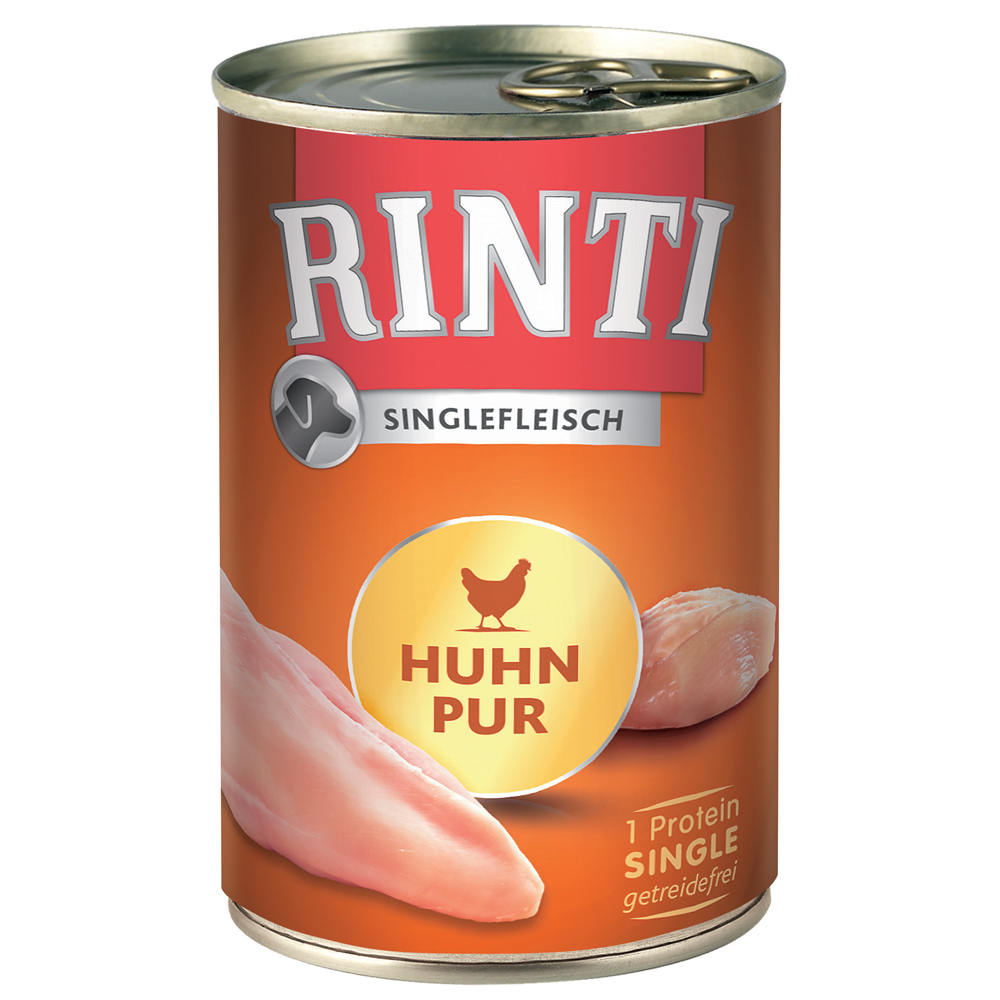 RINTI Singlefleisch 6 x 400 g - Huhn pur von Rinti