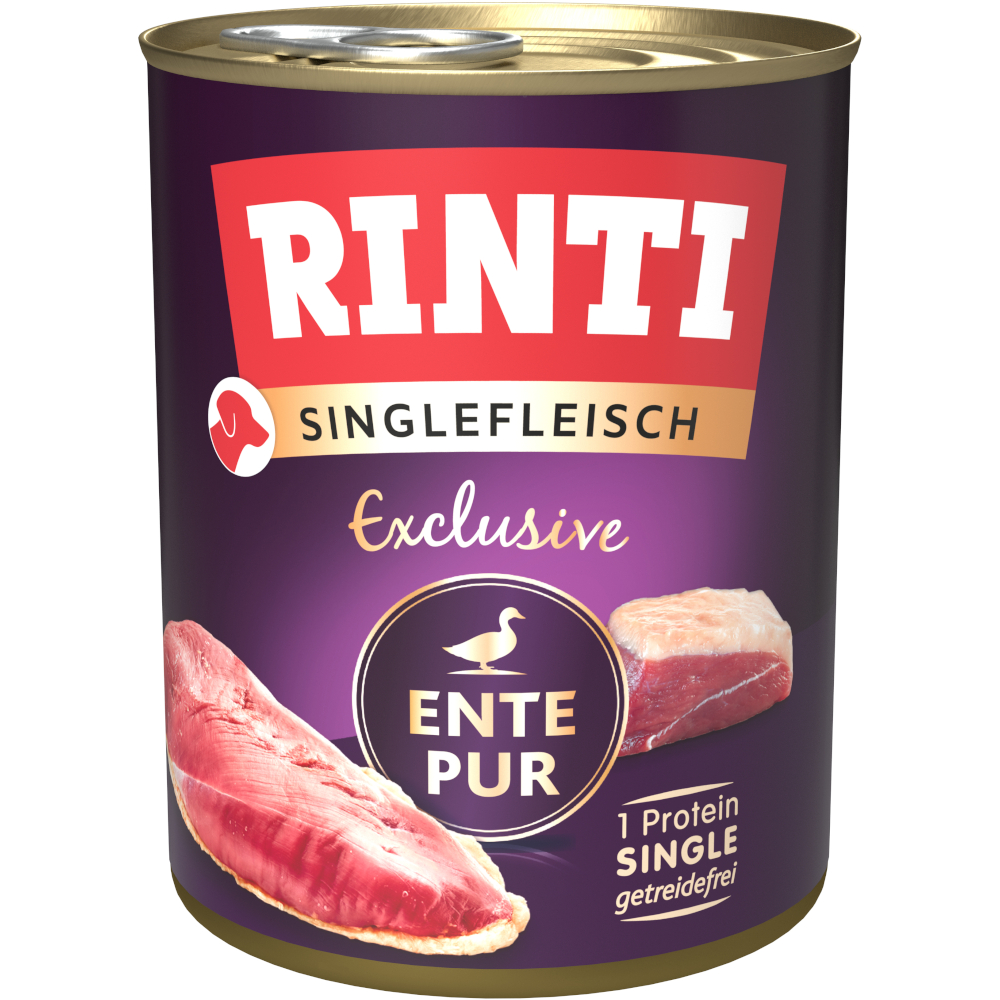 RINTI Singlefleisch Exclusive 6 x 800 g - Ente pur von Rinti