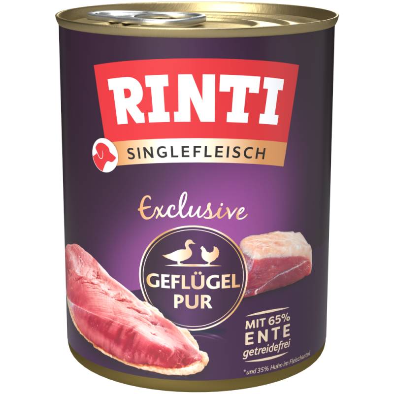 RINTI Singlefleisch Exclusive 6 x 800 g - Geflügel Pur von Rinti