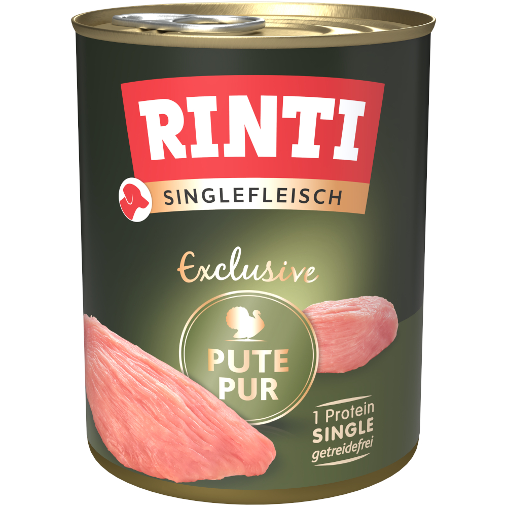 RINTI Singlefleisch Exclusive 6 x 800 g - Pute Pur von Rinti