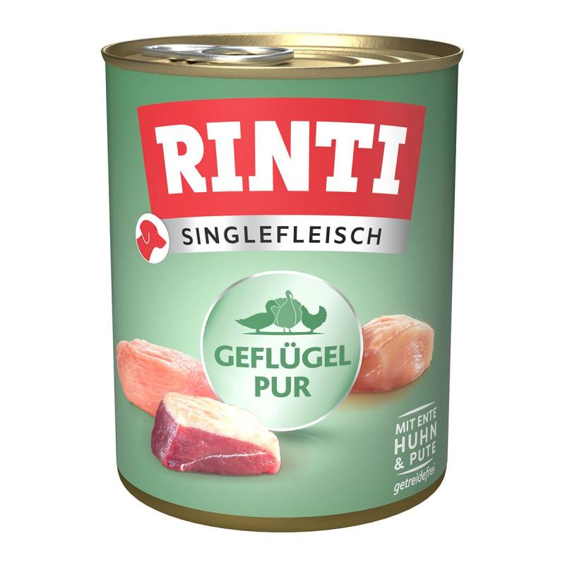 Rinti Singlefleisch Exclusive Geflügel pur 12x800g von Rinti