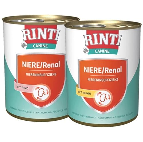 Rinti Canine Niere/Renal Multipack mit Huhn & Rind 12 x 800 g von Rinti