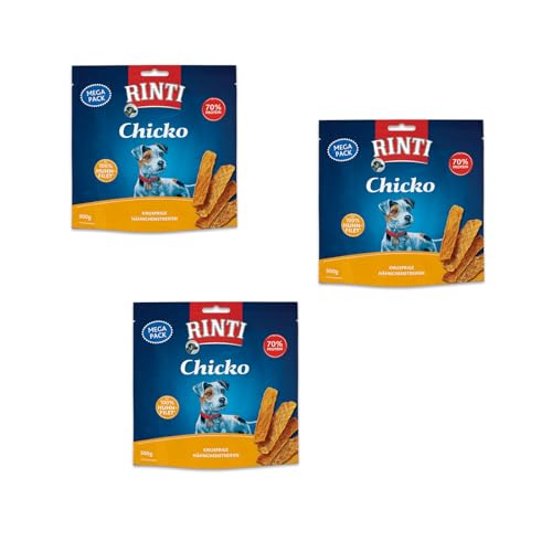 Rinti Extra Chicko Huhn | 3er Pack | 3 x 500 g | Ergänzungsfuttermittel für ausgewachsene Hunde | Ohne Fleischmehle und Soja | Schonend luftgetrocknet von Rinti