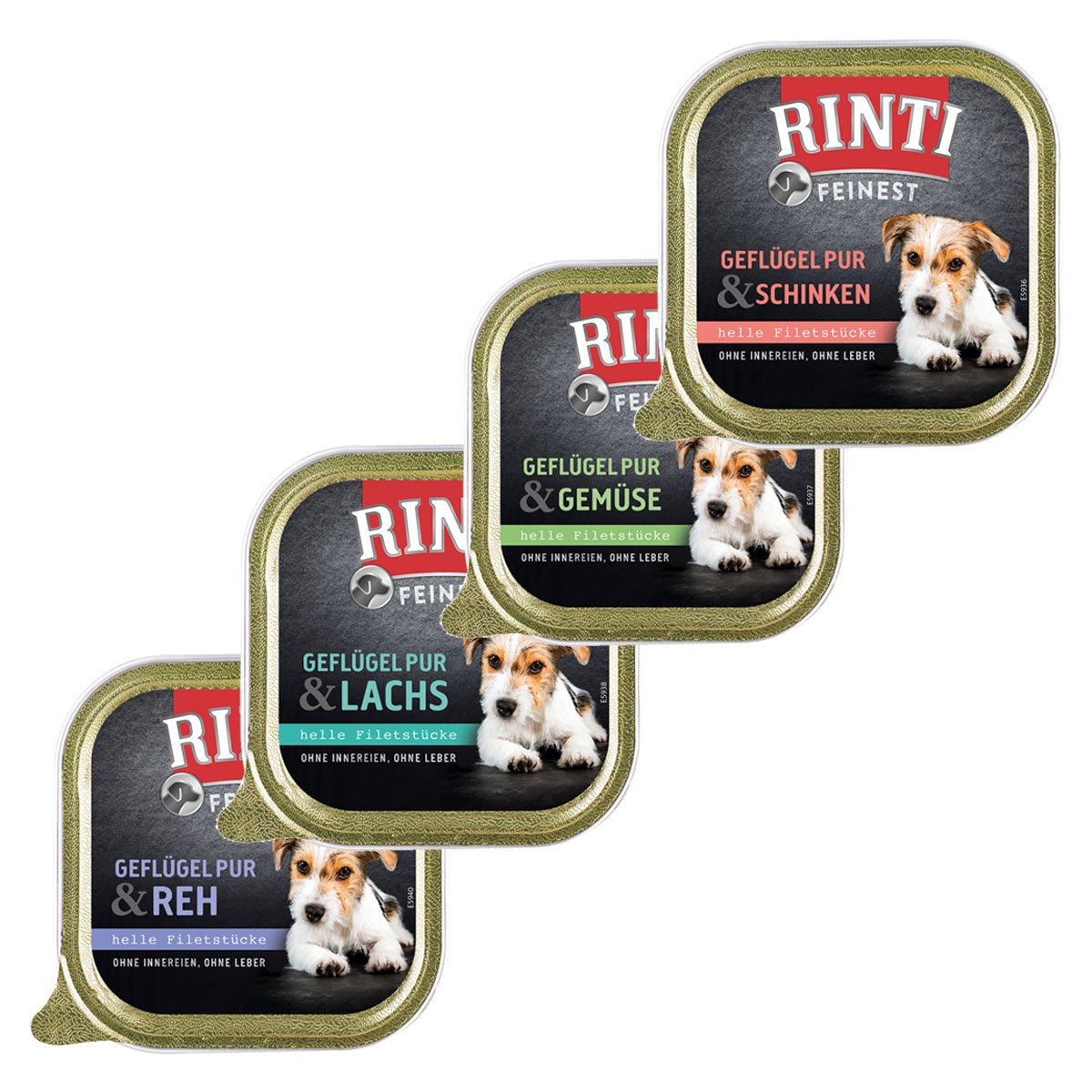 Rinti Feinest Geflügel Pur Mix mit 4 Sorten je 11x150g von Rinti