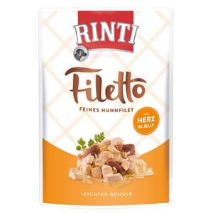 Rinti Filetto Jelly Huhn & Hühnerherz 100g - Sie erhalten 24 Packung/en; Packungsinhalt 100 g von Rinti