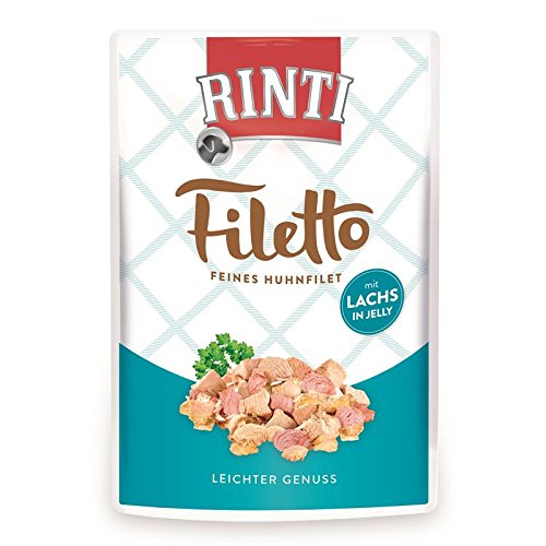 Rinti Filetto Jelly Huhn & Lachs 100g - Sie erhalten 24 Packung/en; Packungsinhalt 100 g von Rinti