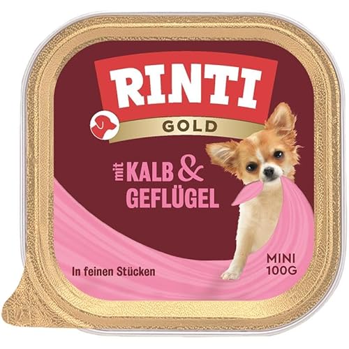 Rinti Gold Mini Kalb & Geflügel | 16x 100g Hundefutter von Rinti