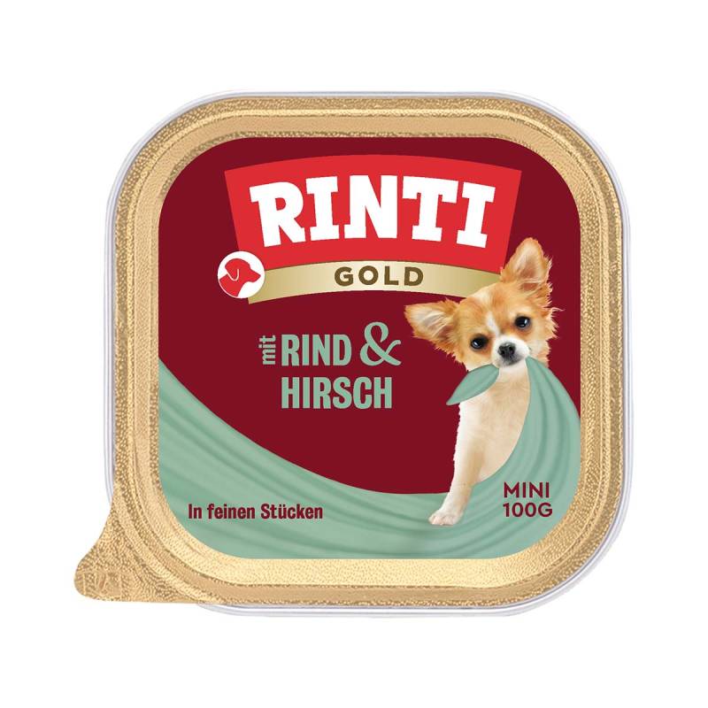 Rinti Gold Mini feine Stückchen von Hirsch & Rind 16x100g von Rinti