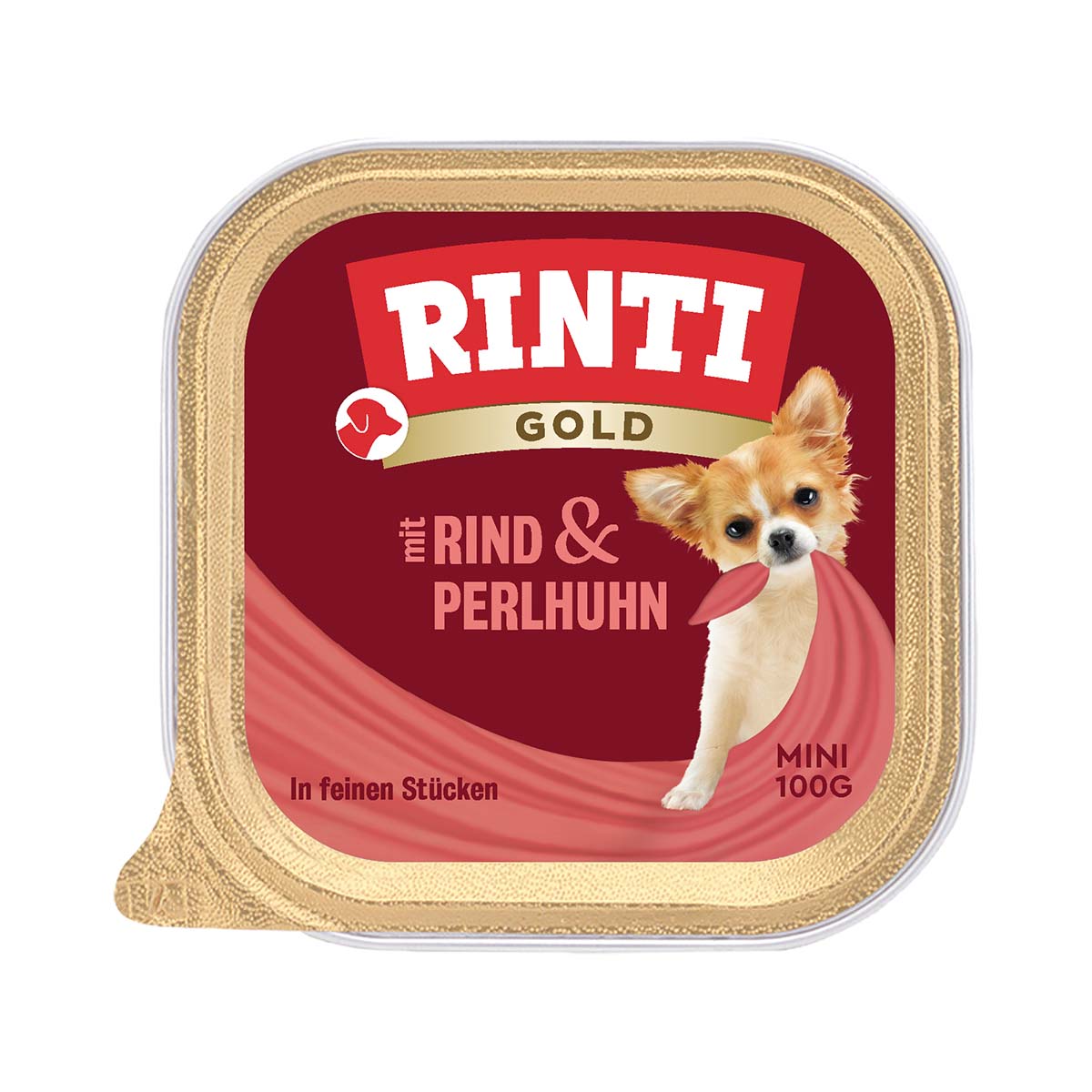 Rinti Gold Mini feine Stückchen von Rind & Perlhuhn 16x100g von Rinti