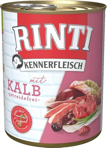 Rinti Hunde-Nassfutter Kennerfleisch Kalb 6x800g Rinti Hunde-Nassfutter Kennerfleisch Kalb 6x800g von Rinti