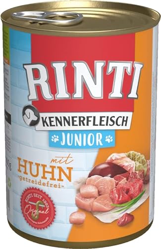 Rinti Hundenassfutter Kennerfleisch Junior Huhn 6x400g von Rinti