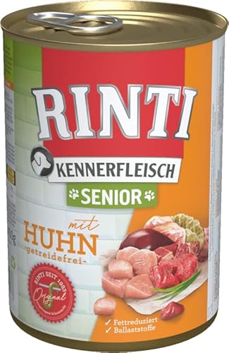 Rinti Hundenassfutter Kennerfleisch Senior Huhn 6x400g von Rinti