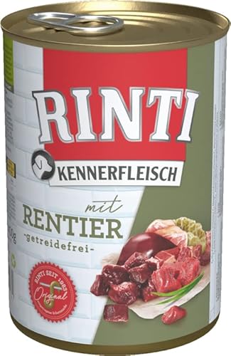 Rinti Hundenassfutter Kennerfleisch mit Rentier 6x400g von Rinti