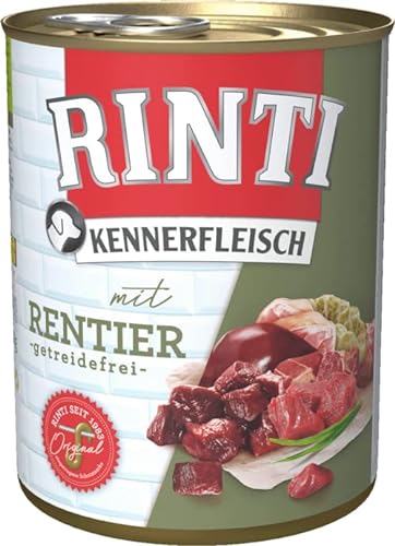 Rinti Hundenassfutter Kennerfleisch mit Rentier 6x800g von Rinti