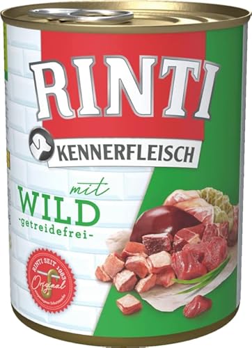 Rinti Hundenassfutter Kennerfleisch mit Wild 6x800g von Rinti