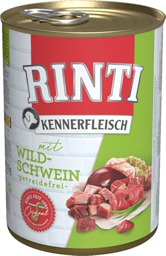 Rinti Hundenassfutter Kennerfleisch mit Wildschwein 6x400g von Rinti