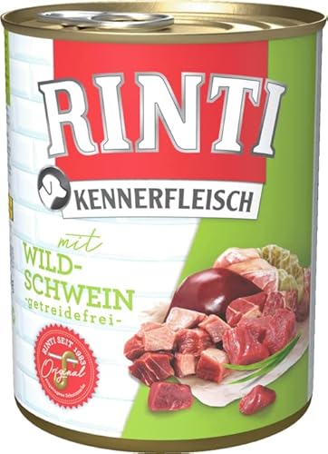 Rinti Hundenassfutter Kennerfleisch mit Wildschwein 6x800g von Rinti