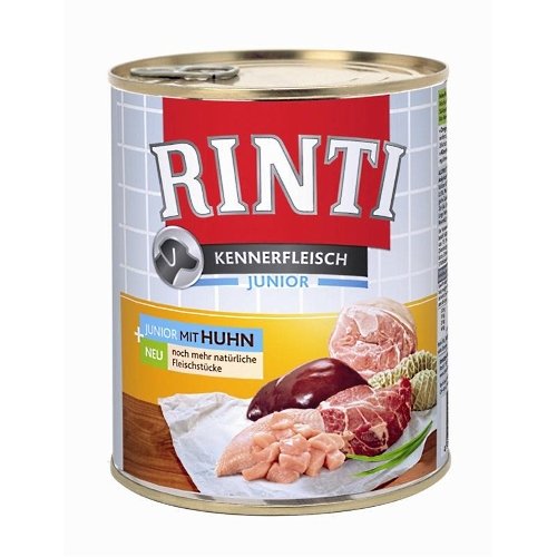 Rinti Hundenassfutter Kennerfleisch pur Junior Huhn 6x800g von Rinti